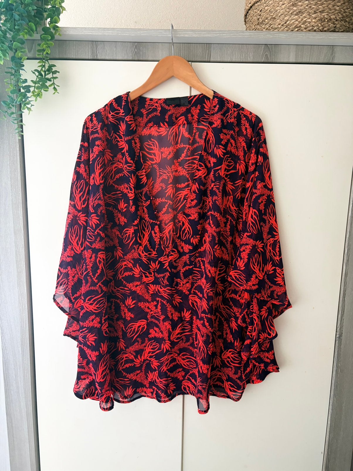 Bonprix blouse maat 48/50, Ophalen of Verzenden, Zo goed als nieuw, Rood, Blouse of Tuniek