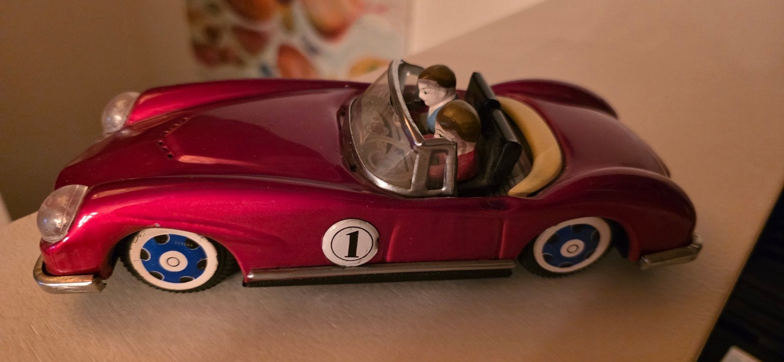 Vintage Blikken Chevrolet Corvette Cabriolet Speelgoedauto, Ophalen of Verzenden, Gebruikt