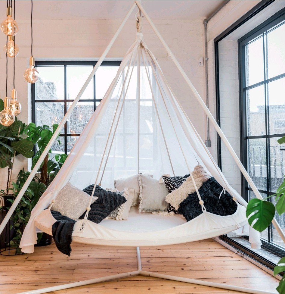 Tiippii hangbed hangstoel, Tuin en Terras, Hangmatten, Ophalen, Met standaard