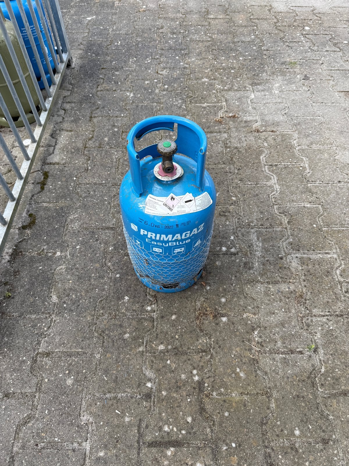 Gasfles 1/2 vol, Caravans en Kamperen, Kampeeraccessoires, Ophalen, Zo goed als nieuw