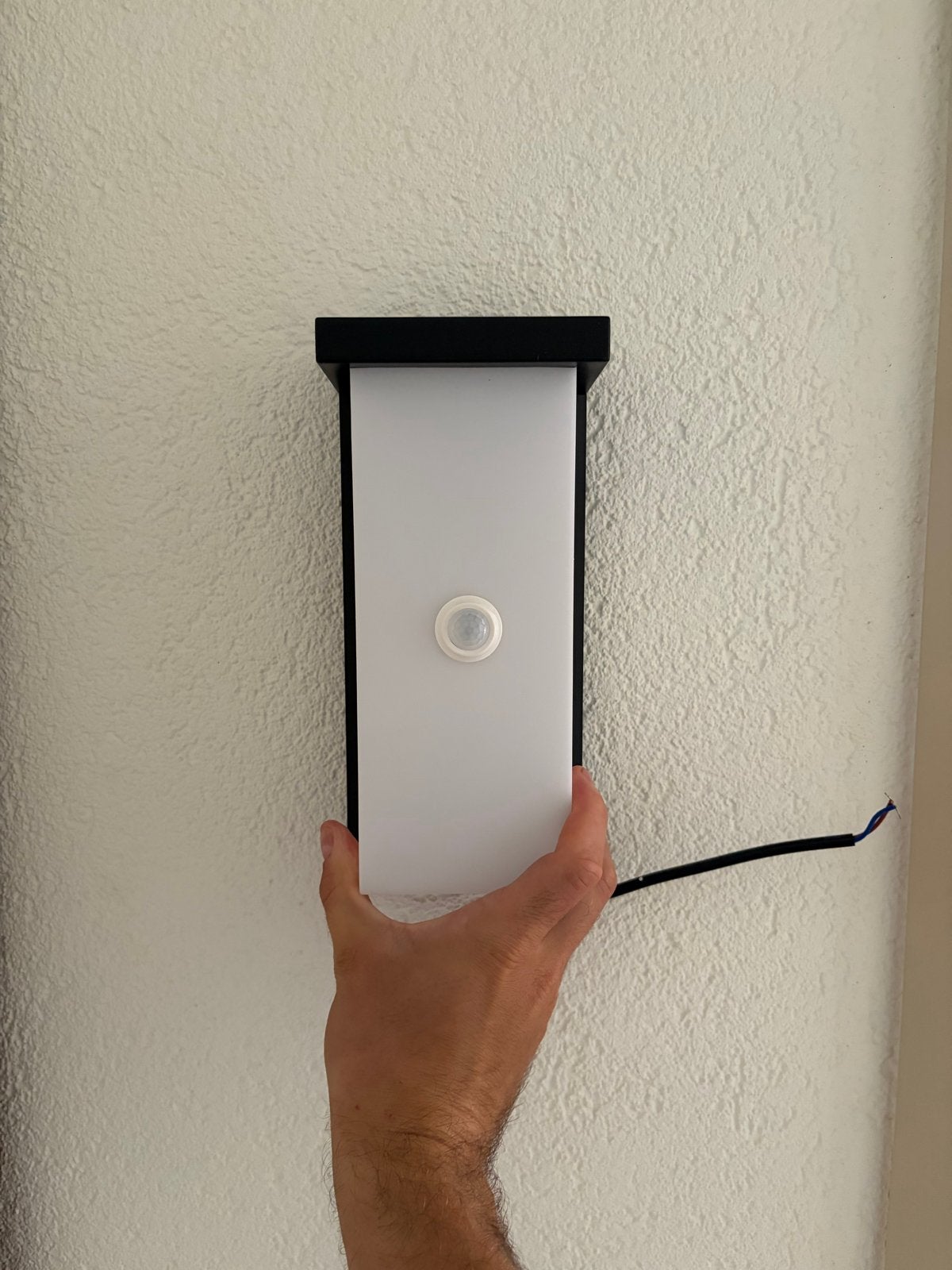 Nieuwe wandlamp met bewegingssensor, Kunststof, Sensorlamp, Zwart, Nieuw