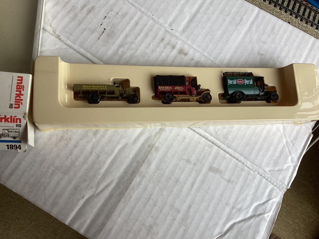Marklin 1894 drie metalen oldtimers nieuw in ovp, Ophalen of Verzenden, Nieuw, Overige typen, Märklin