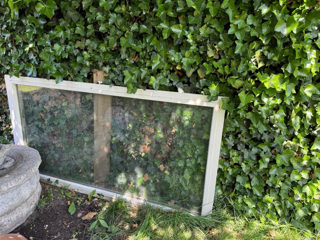 Hardhouten raamvleugel, Doe-het-zelf en Verbouw, Glas en Ramen, Ophalen, Gevelraam of Ruit, Gebruikt, Minder dan 80 cm