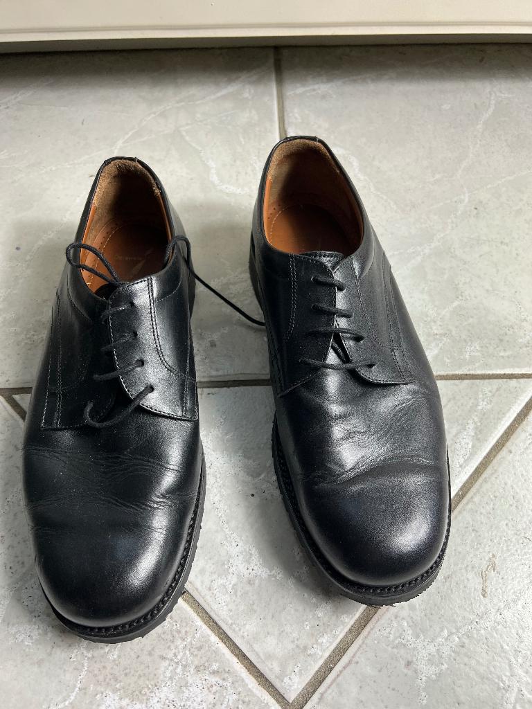 Z.G.A.N. paar Derby schoenen van Defensie maat 8B. 42. Zwart, Zwart, Derby van Defensie, Ophalen of Verzenden, Zo goed als nieuw