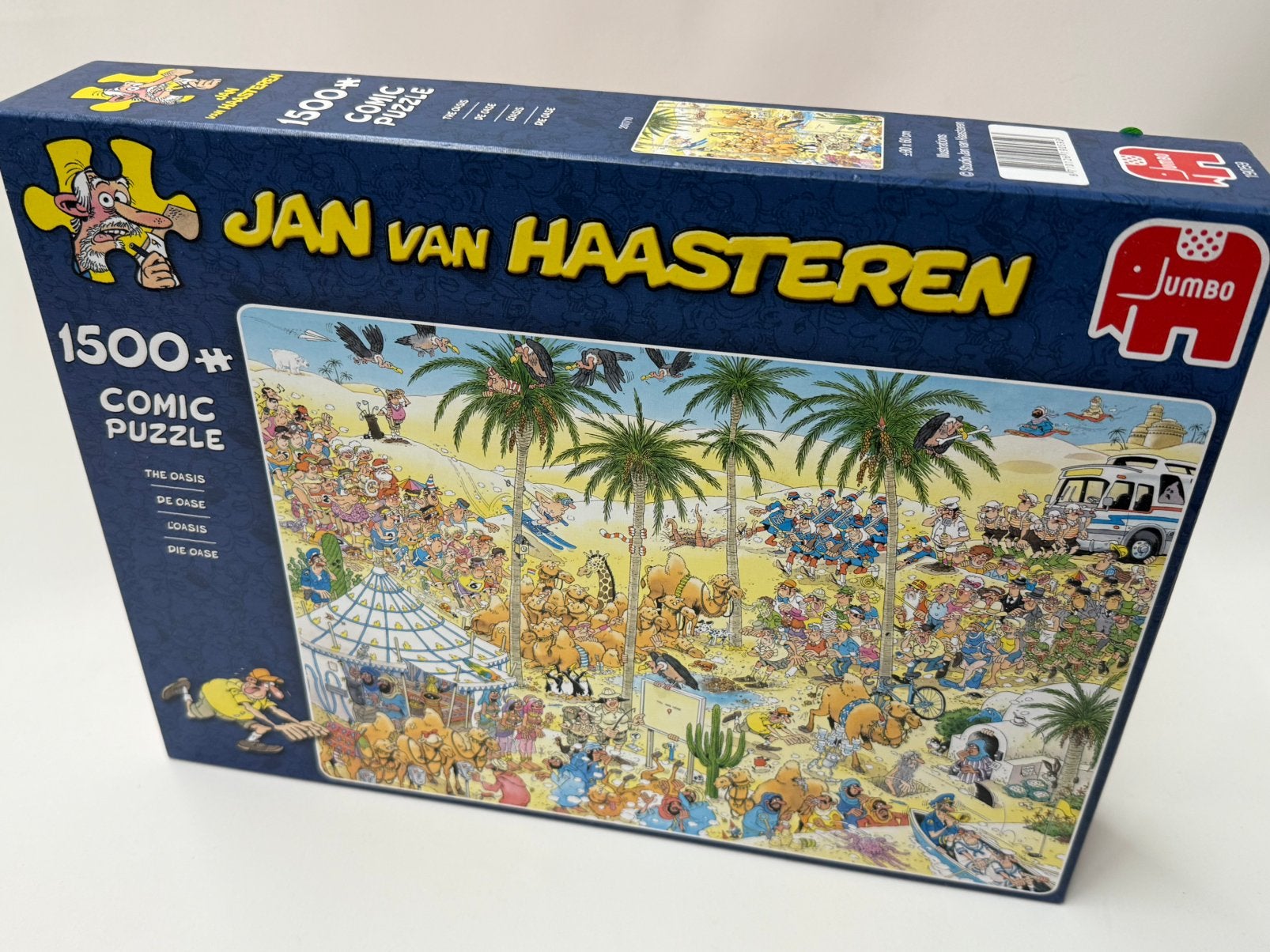 Jan van Haasteren puzzel 1500 stukjes De Oase, Hobby en Vrije tijd, Denksport en Puzzels, Ophalen of Verzenden, 500 t/m 1500 stukjes