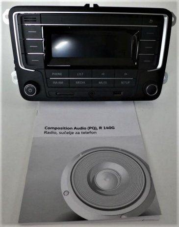 ORIGINELE VW RADIO MET BLUETOOTH USB CADDY T5 T6 TRANSPORTER, Auto diversen, Autoradio's, Ophalen of Verzenden, Nieuw