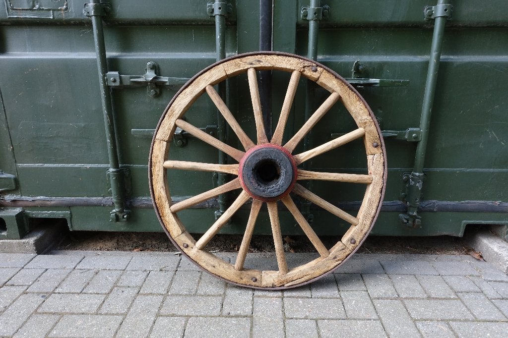 Wagenwiel, origineel houten wagenwiel, ø90 cm. KIJK NU!, Ophalen