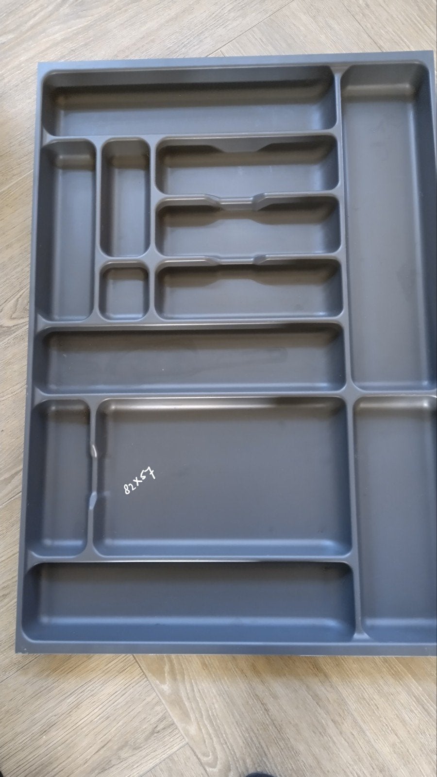 Besteklade insteek 57x82 cm - Grijs kunststof, Ophalen of Verzenden, Zo goed als nieuw
