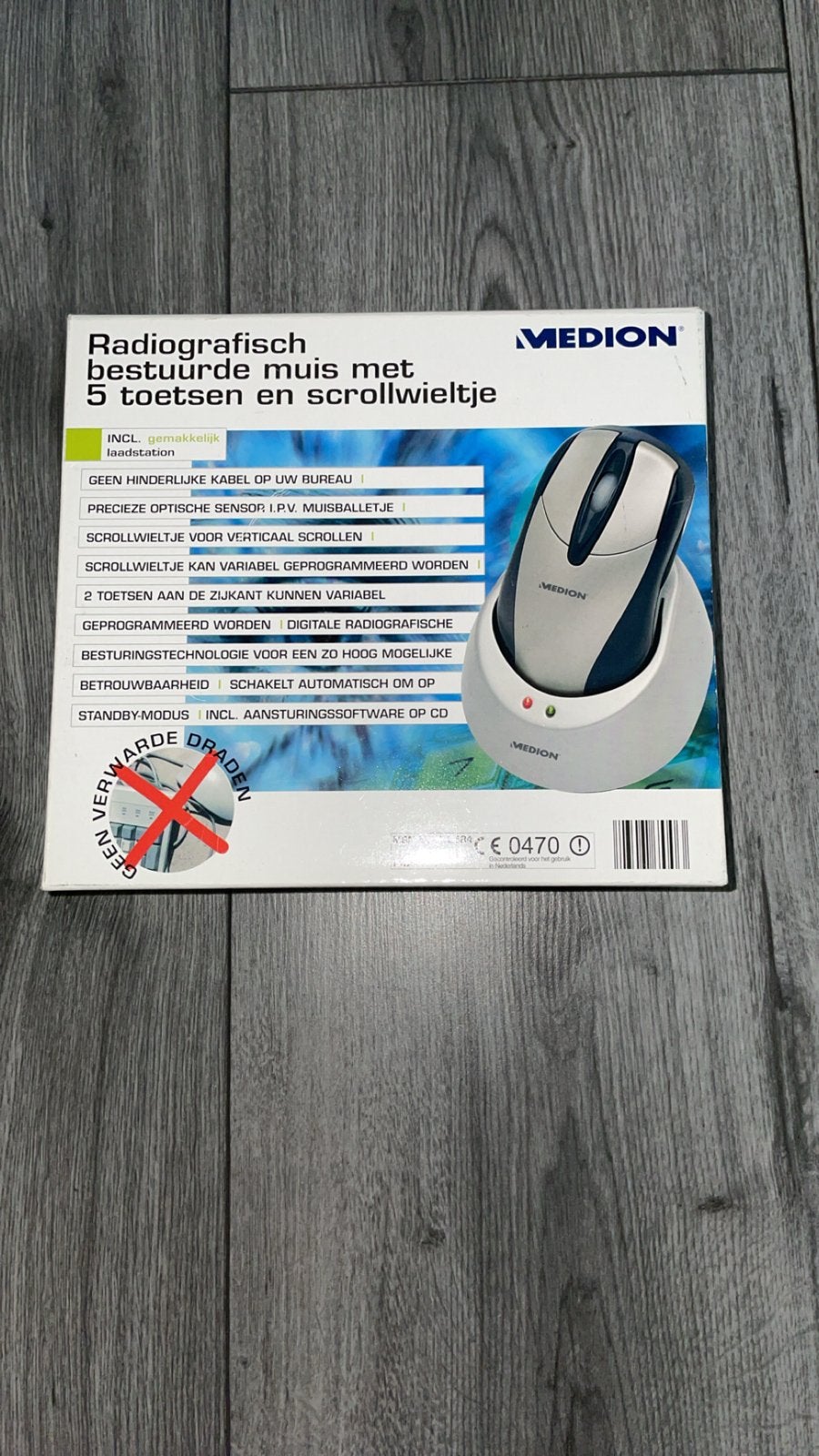 Medion Radiografische Muis met 5 Knoppen en Scrollwiel, Computers en Software, Ophalen of Verzenden, Nieuw, Draadloos, Muis
