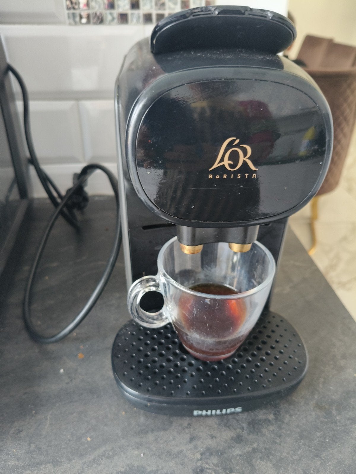 Philips L'OR Barista Koffiemachine - Zwart, Koffiepads en cups, Gebruikt, Espresso apparaat, Ophalen of Verzenden