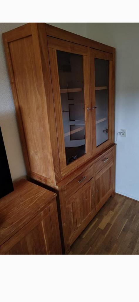 Teak houten buffetkast, 100 tot 150 cm, 200 cm of meer, Ophalen of Verzenden, Zo goed als nieuw