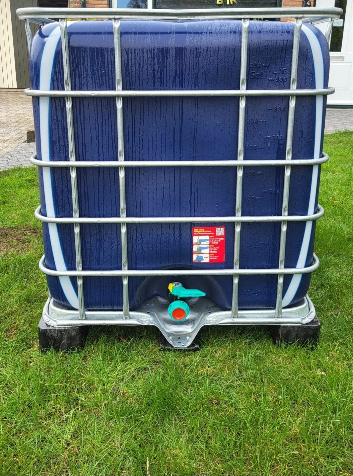 1000 liter IBC container - anti-alg - regenwateropvang, Ophalen, Gebruikt