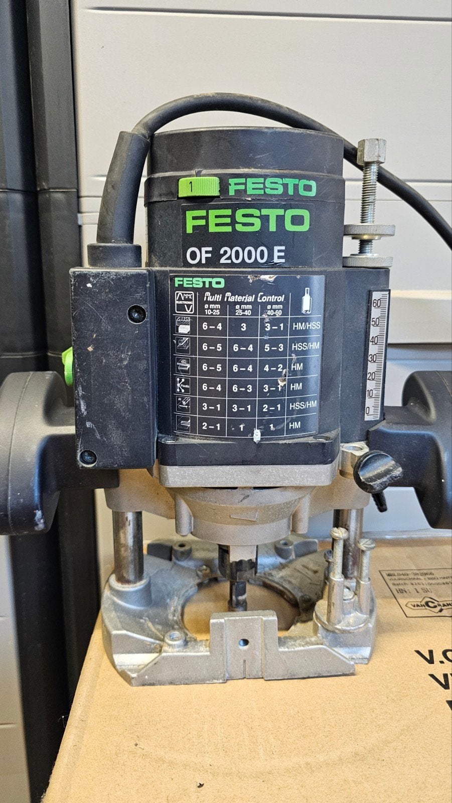 Festo OF 2000 E bovenfrees, Doe-het-zelf en Verbouw, Gereedschap | Freesmachines, Ophalen of Verzenden, Bovenfrees, Elektrisch