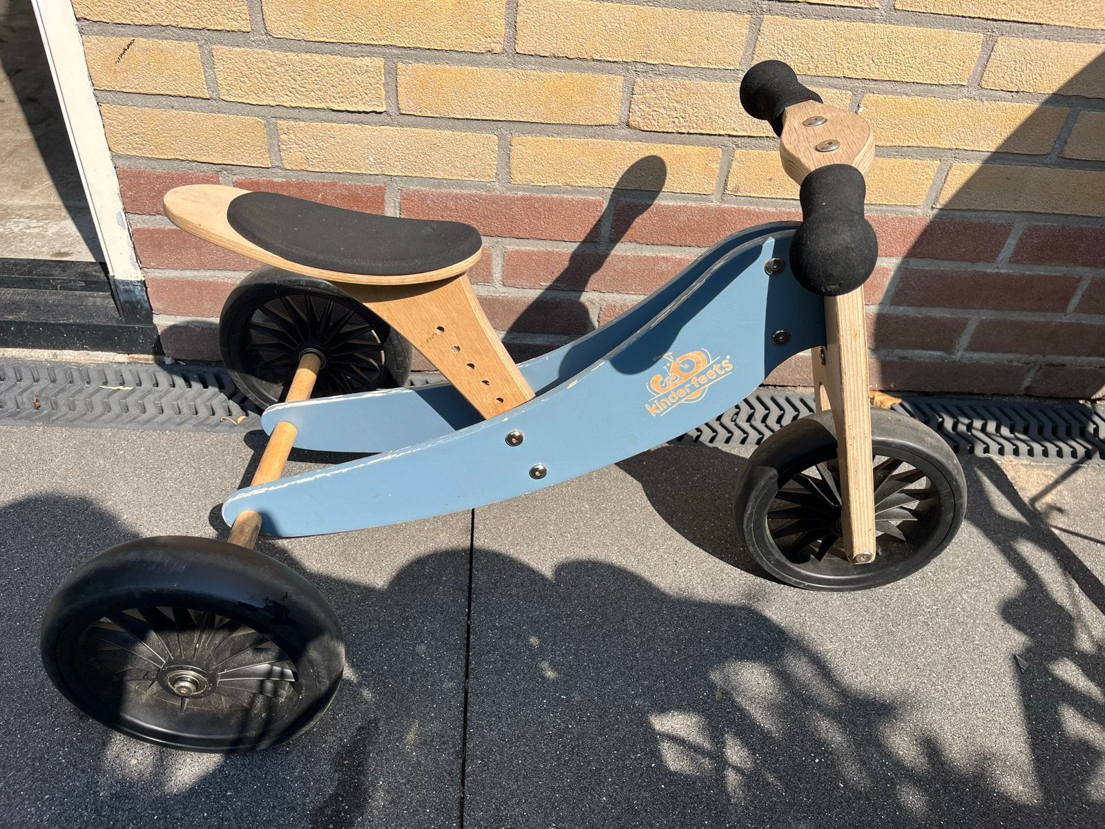 Kinderfeets houten loopfiets - lichtblauw, Ophalen, Gebruikt, Loopfiets