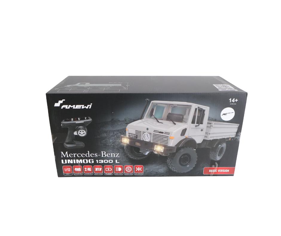 Amewi Mercedes-Benz Unimog Basic 4WD 1/12 RTR grey 22631, Ophalen of Verzenden, Nieuw, Overige schalen, Auto offroad