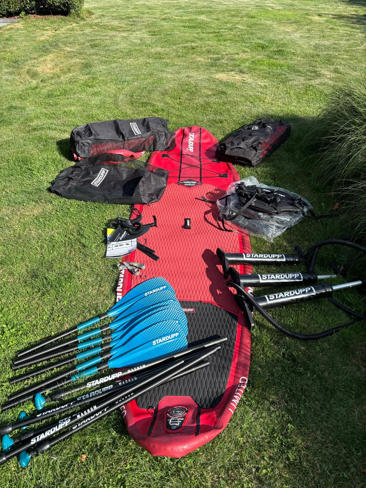 3 x  Stardupp Magnum Limited Edition SUP plus accessoires, Ophalen, Zo goed als nieuw, SUP-boards