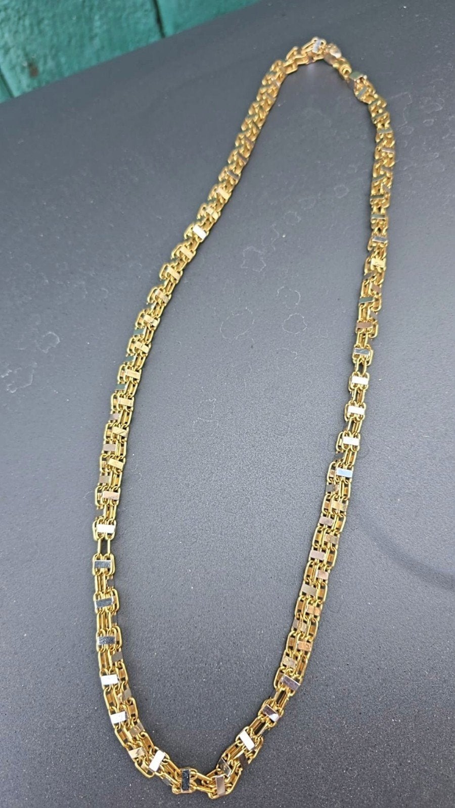 14K Gouden Koningsketting 70cm, Sieraden, Tassen en Uiterlijk, Kettingen, Ophalen, Zo goed als nieuw, Geel, Goud