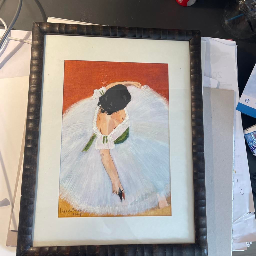 Ballerina werk haar  tule  bij, Ophalen of Verzenden