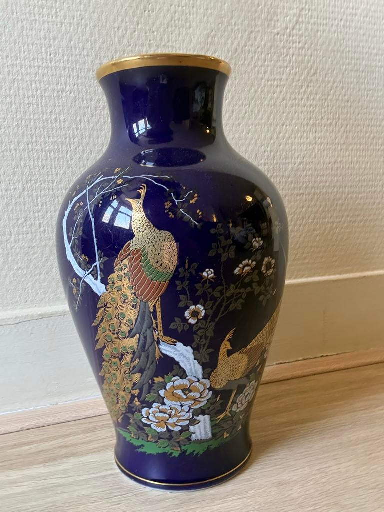 Echt Kobalt Vaas met Chinees Pauw Design - Uitstekende Staat, Antiek en Kunst, Antiek | Vazen, Ophalen