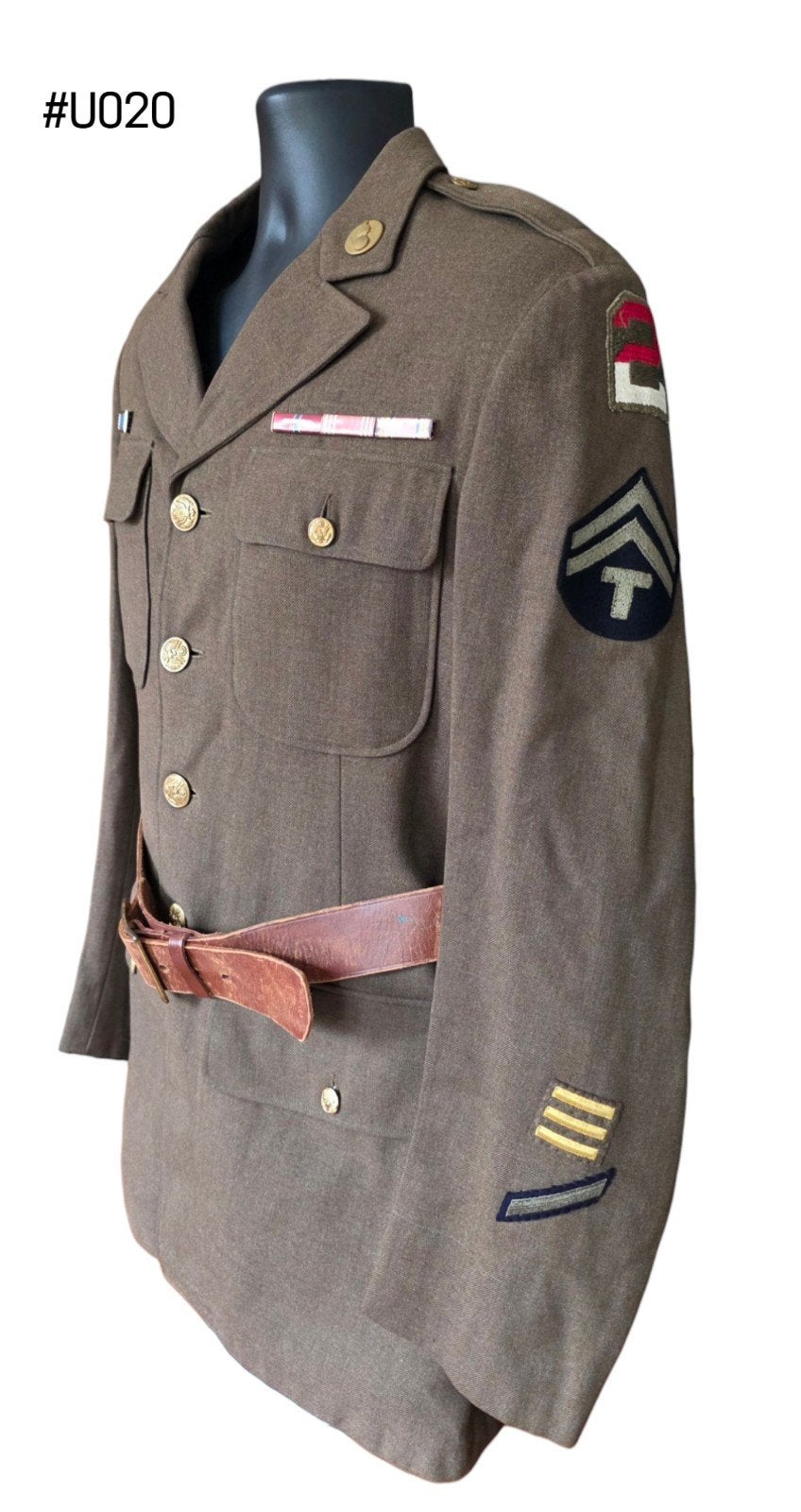 US WWII 105th Evacuation Hospital ID'ed Class A Jacket, Ophalen of Verzenden, Landmacht, Amerika, Kleding of Schoenen