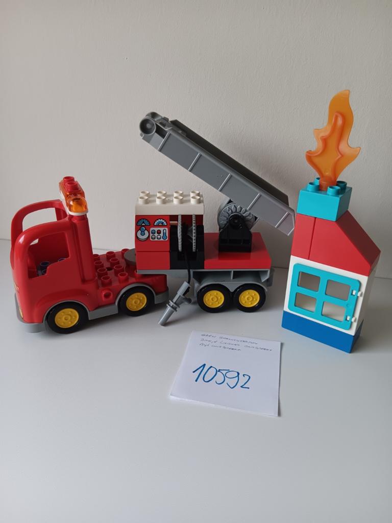 Duplo Brandweerset 10592 - Zo goed als nieuw, Ophalen of Verzenden, Zo goed als nieuw, Complete set, Duplo