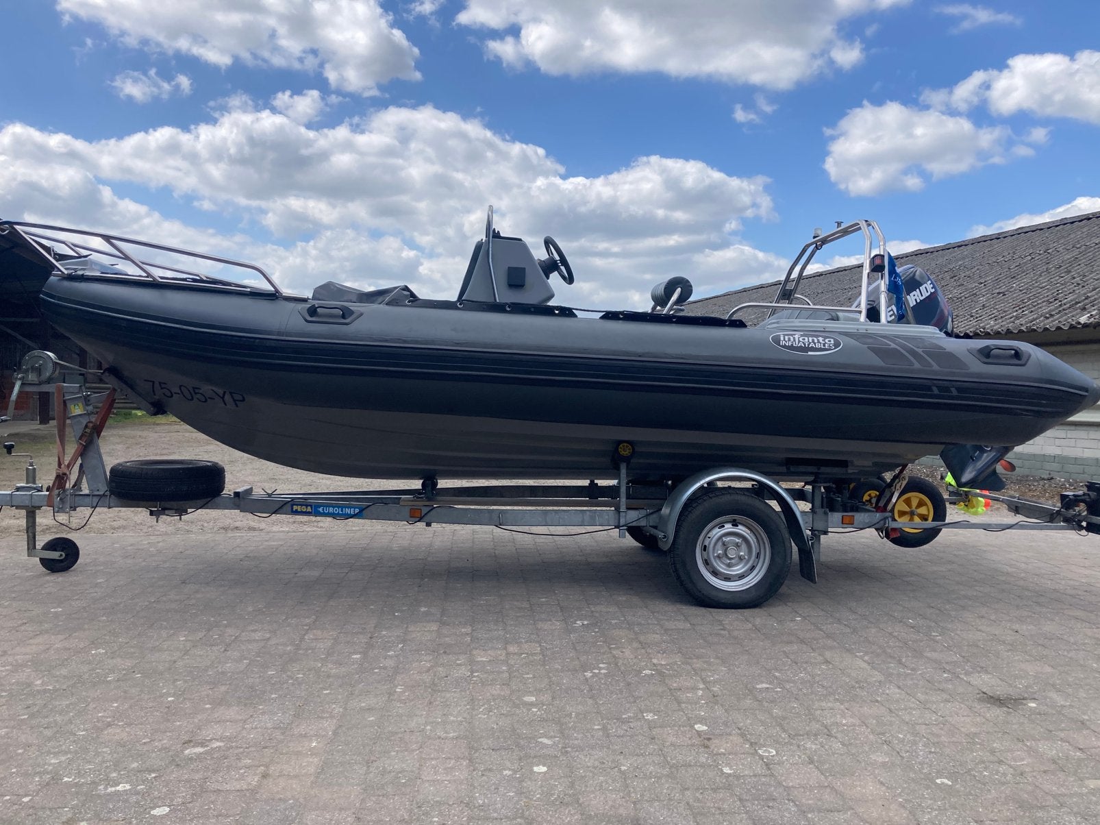 Infanta 5.2 met Evinrude 75 E-Tec, Gebruikt, Zonnedek, 5 m, 75 pk