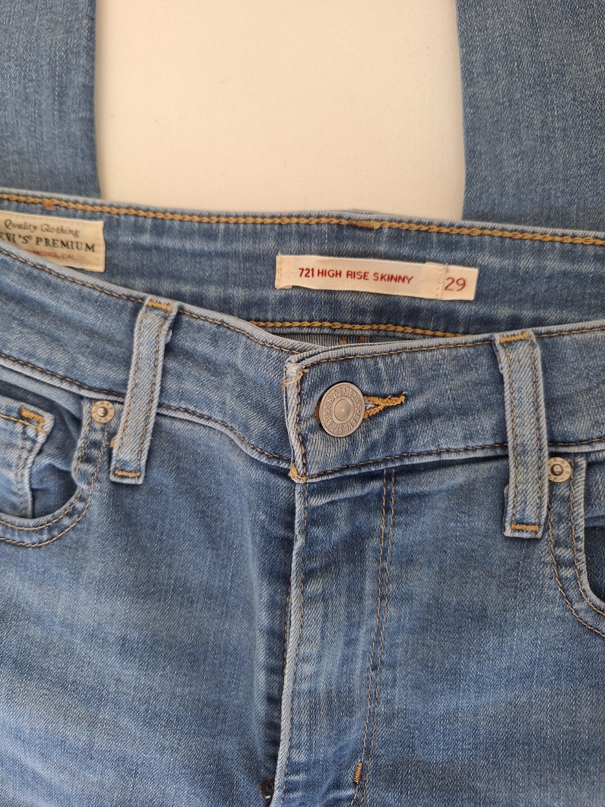 Levi's 721 High Rise Skinny Jeans W29/L30, Levi's, Ophalen of Verzenden, Blauw