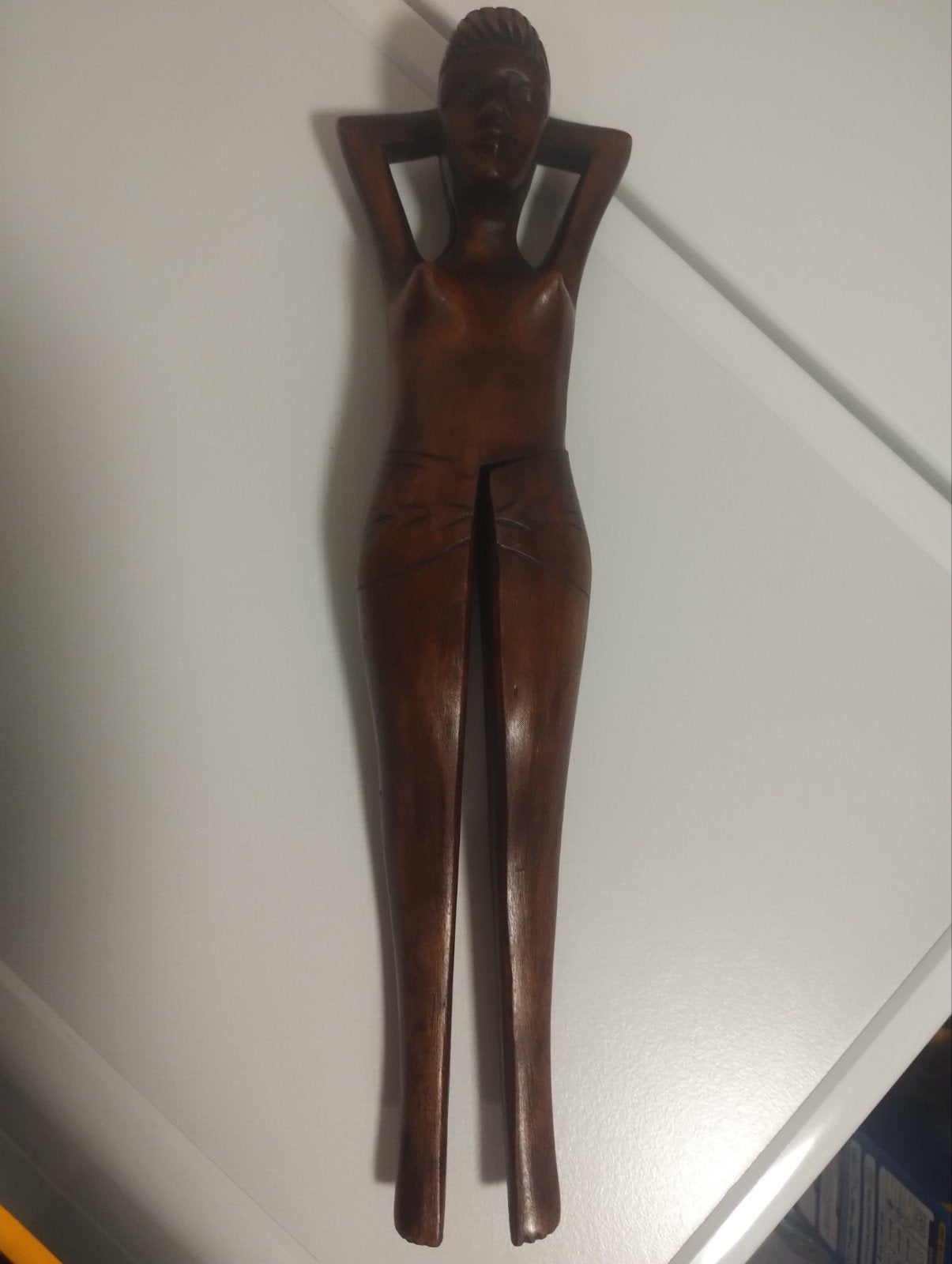 Tribal Tiki houten notenkraker met erotisch tafereel, Ophalen of Verzenden