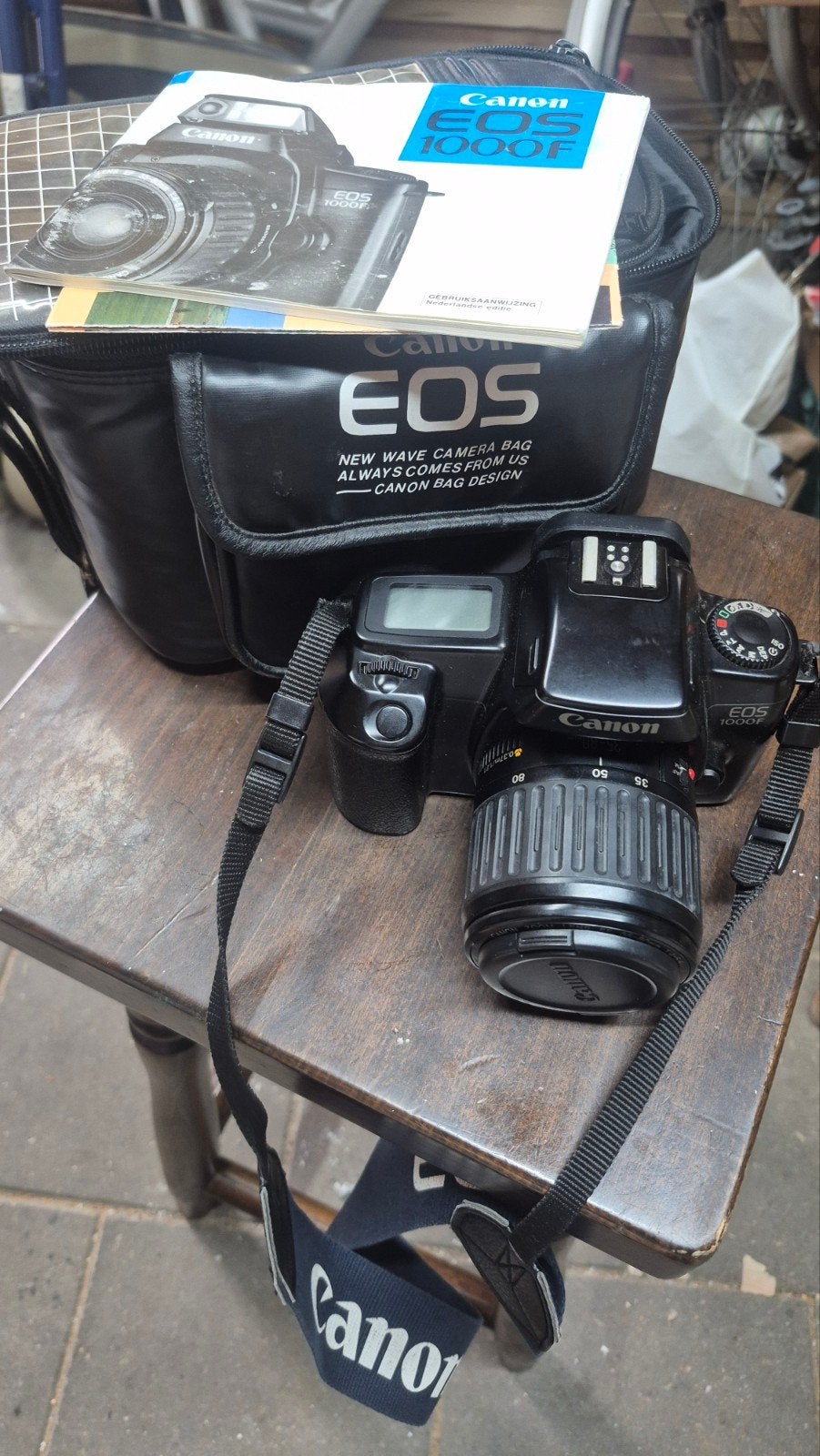 Canon EOS 1000F Spiegelreflexcamera met lens en tas, Ophalen of Verzenden, Niet werkend, Spiegelreflex, Canon