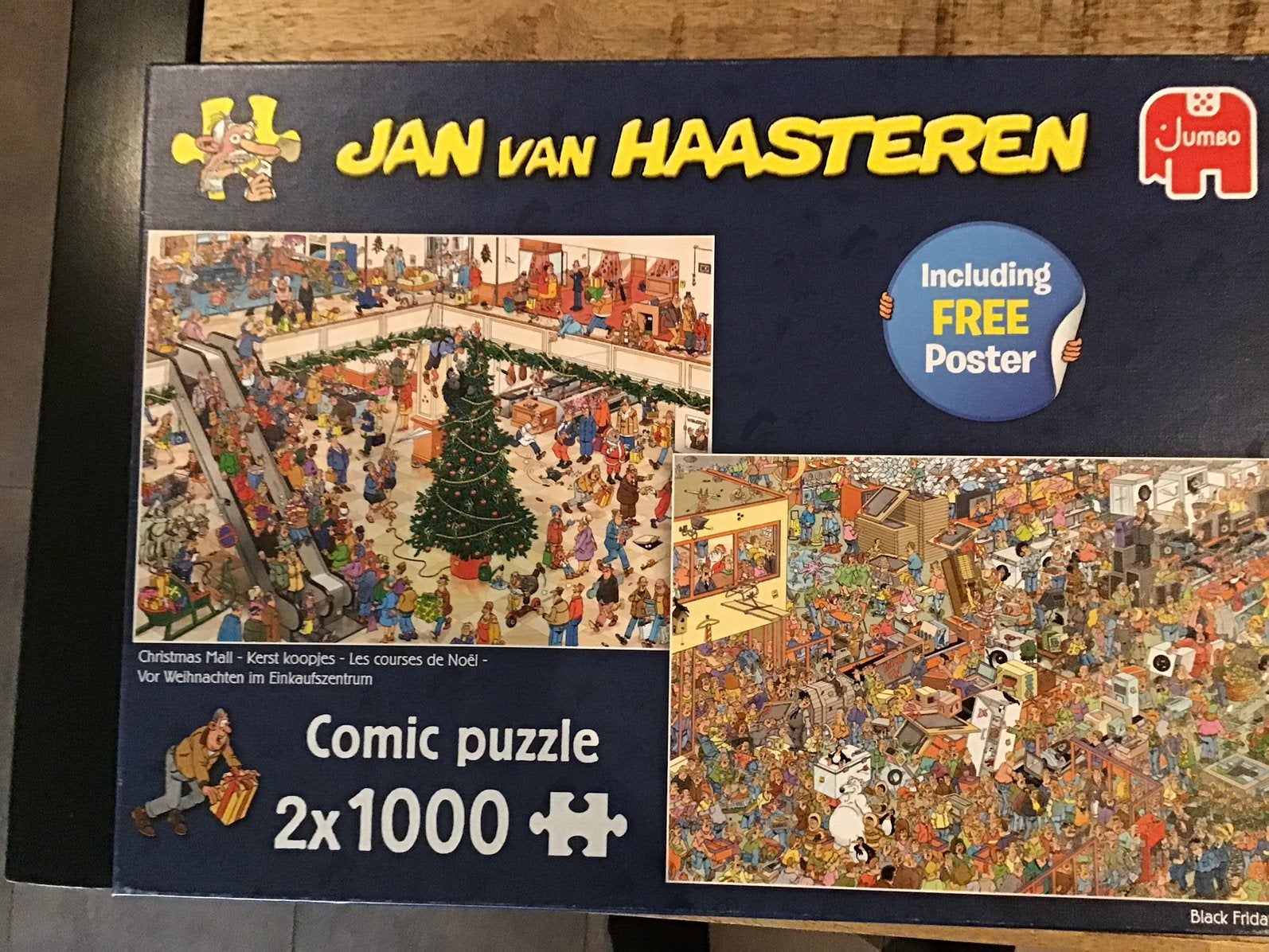 Te koop jan van haasteren 2 in 1, Ophalen of Verzenden, 500 t/m 1500 stukjes, Zo goed als nieuw