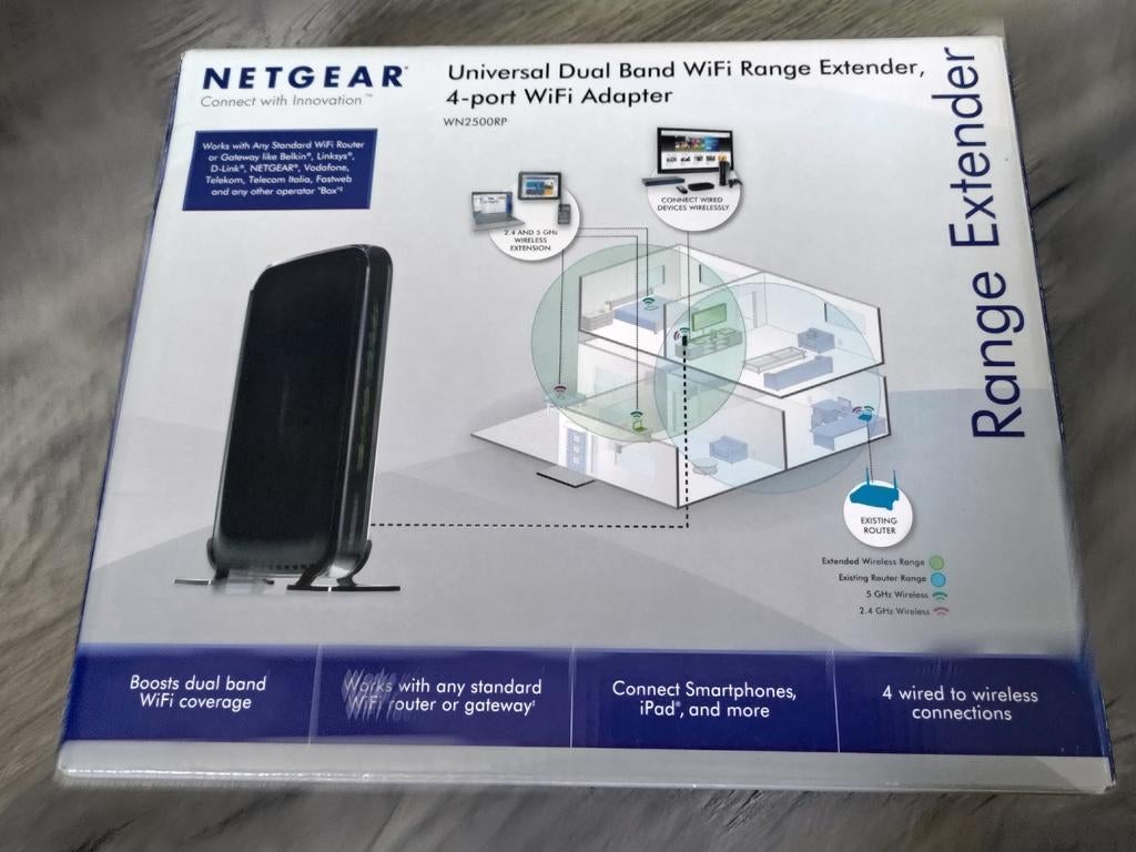 Gebruikt - Netgear Universele Dual Band WiFi Range Extender, Computers en Software, Routers en Modems, Gebruikt, Router, Ophalen of Verzenden