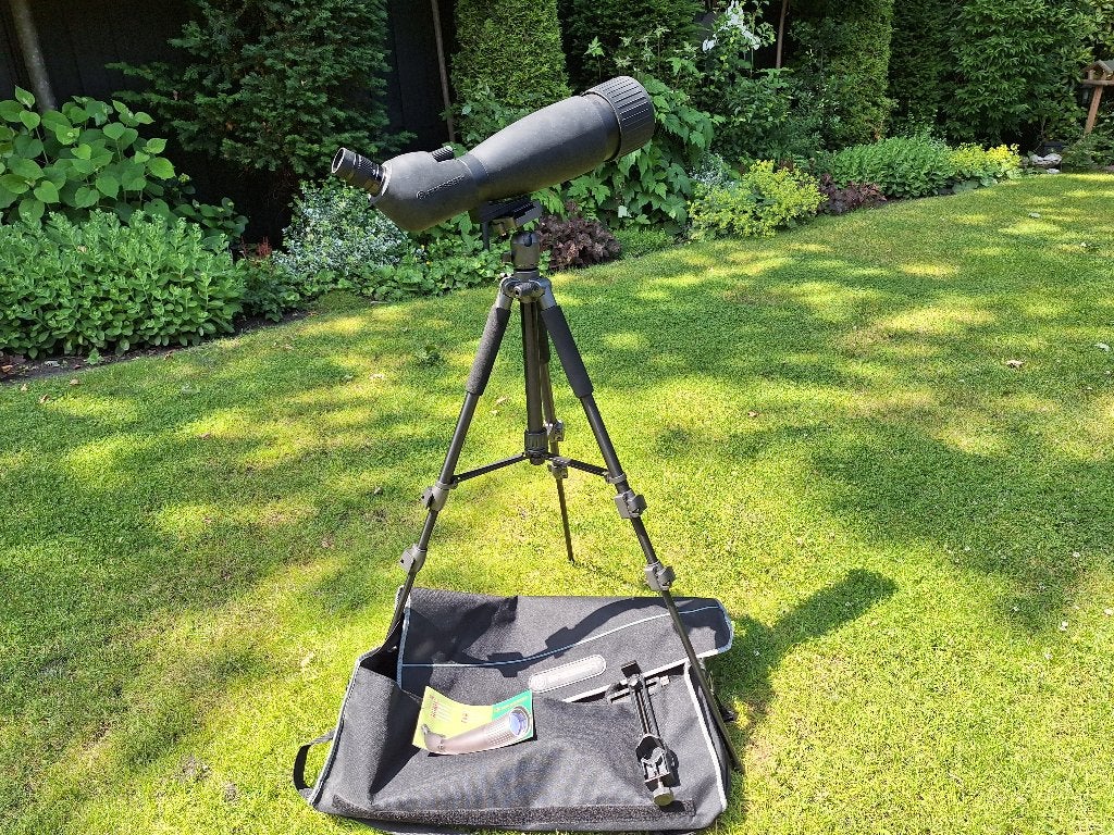 Telescoop Bresser +statief met opbergtas, Audio, Tv en Foto, Optische apparatuur | Telescopen, Lenzentelescoop (refractor), 80 tot 200 mm