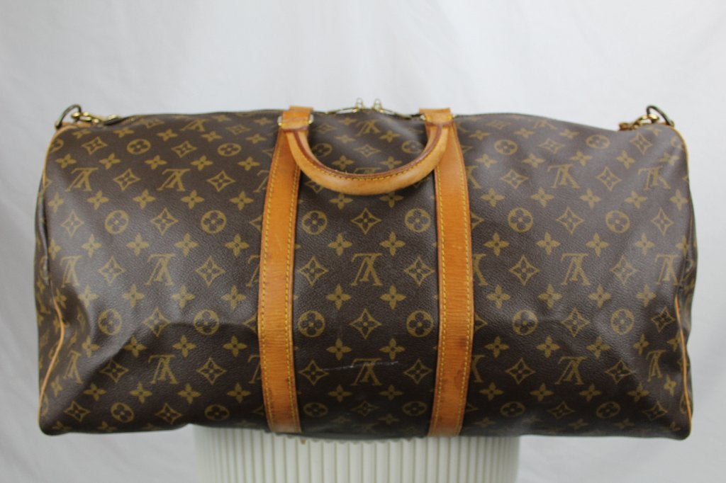 Louis Vuitton Keepall 55 Bandoulière - 1210, 40 tot 60 cm, 30 cm of meer, Gebruikt, Bruin