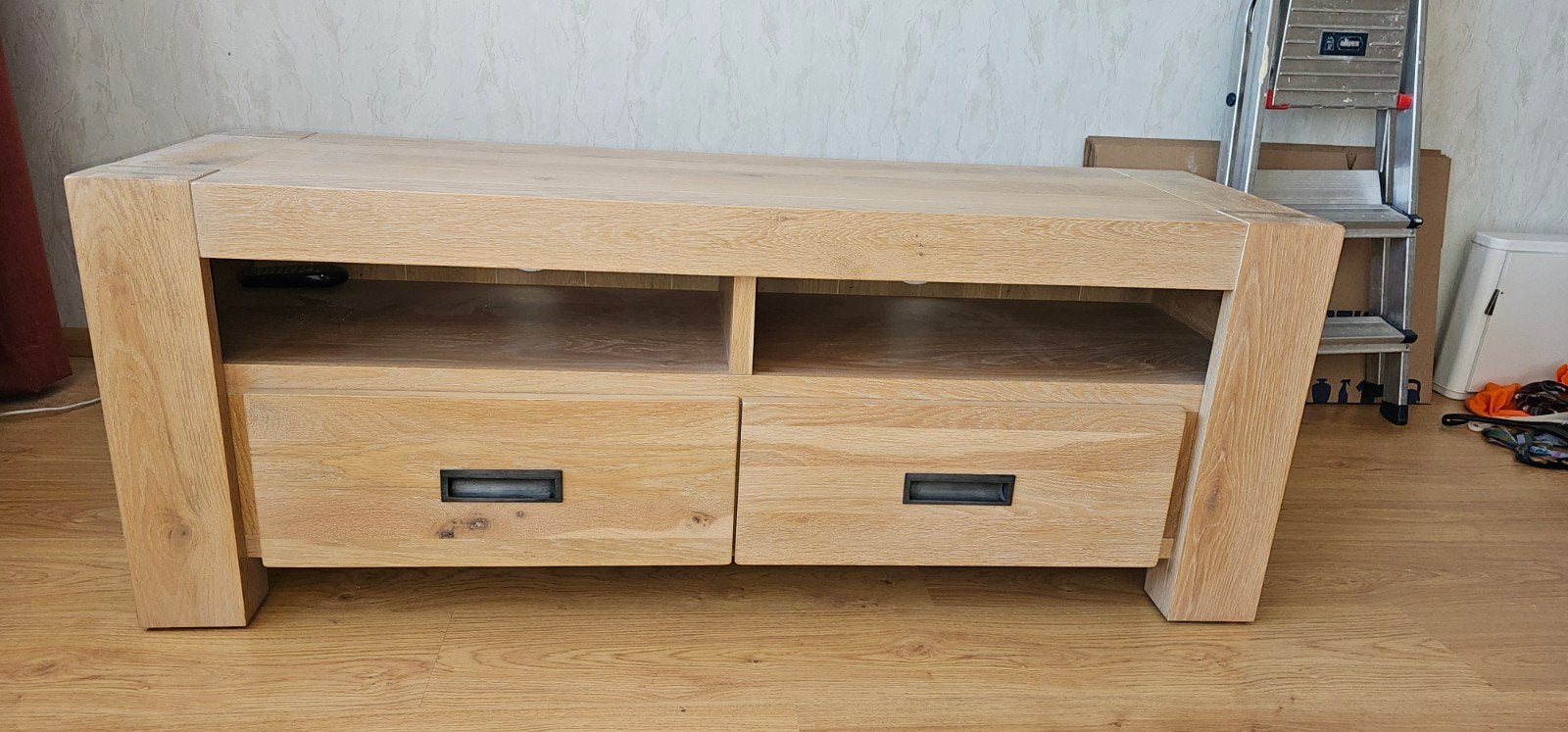 Henders en Hazel TV-kast More eiken - 140x54x42 cm, Ophalen, 100 tot 150 cm, Eikenhout, Zo goed als nieuw