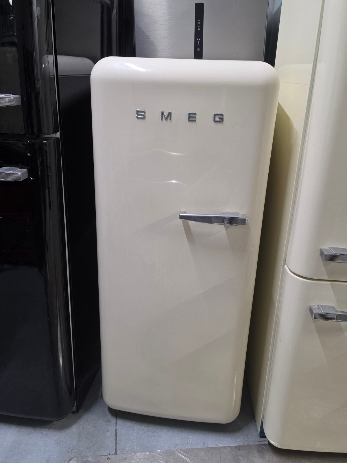 Smeg Koelkast Crème - Retro Design, 150 tot 200 liter, 60 cm of meer, Ophalen of Verzenden, 140 tot 160 cm
