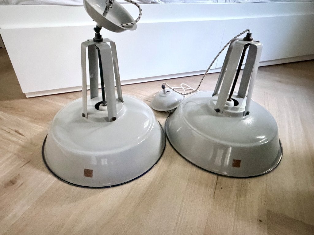 2 x HK Living industriële hanglampen, Ophalen, Zo goed als nieuw, Metaal