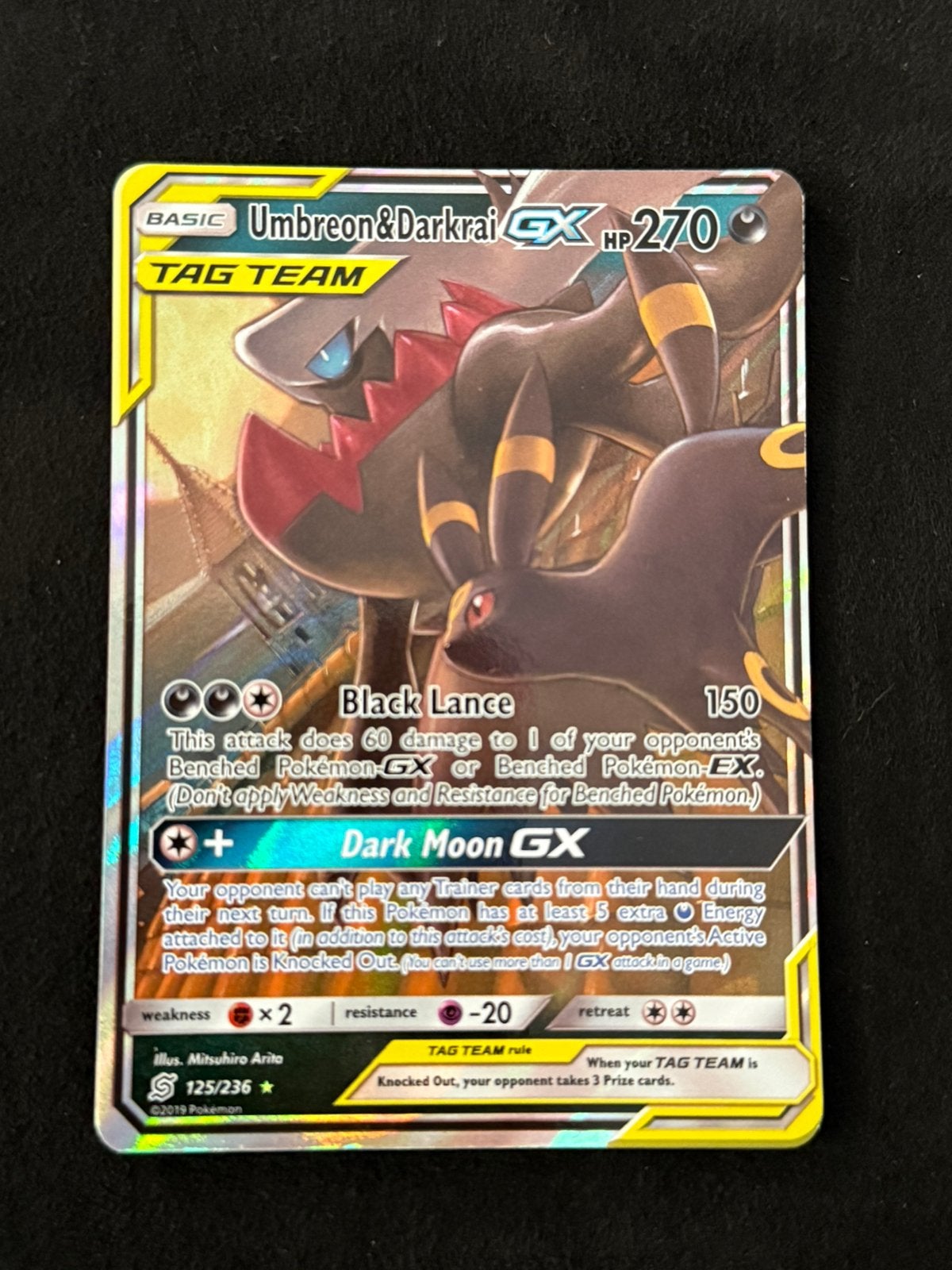 Pokemon Umbreon & Darkrai GX 125, Ophalen of Verzenden, Zo goed als nieuw