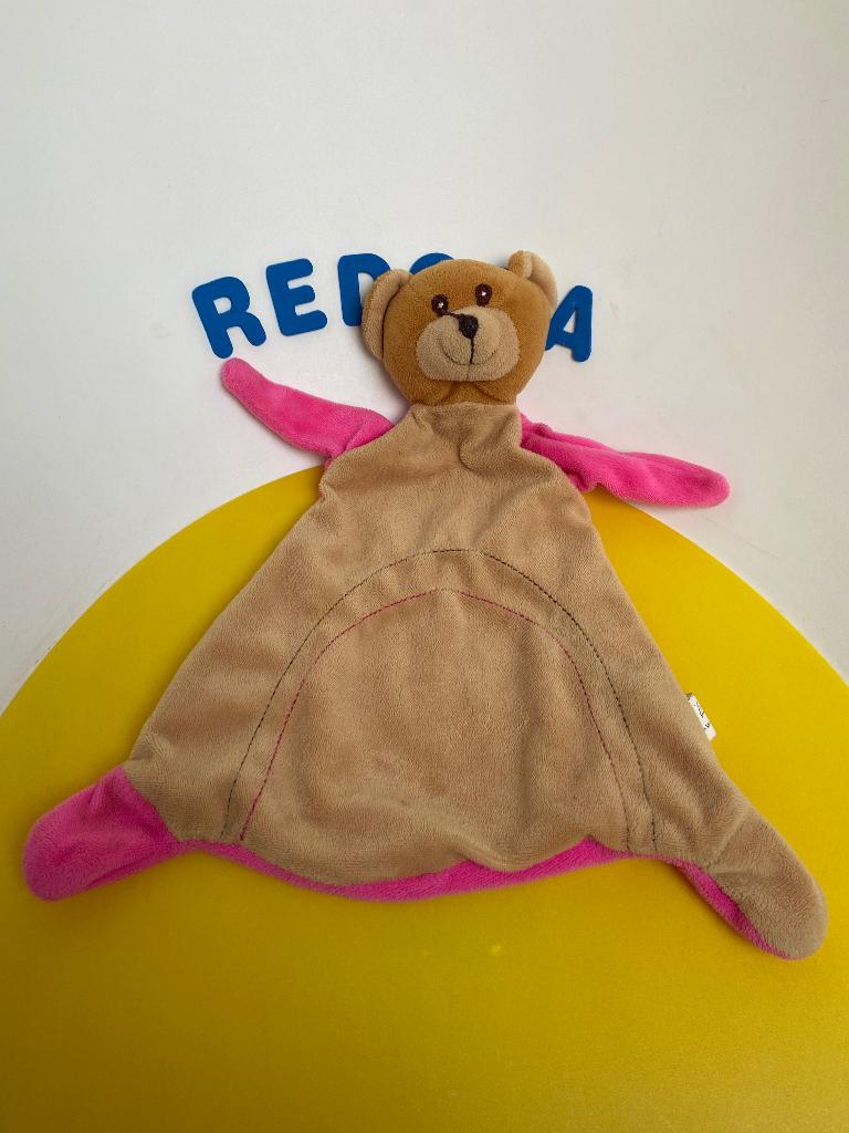 686 toi-toys action doekje beer roze, Kinderen en Baby's, Speelgoed | Knuffels en Pluche, Ophalen of Verzenden, Zo goed als nieuw