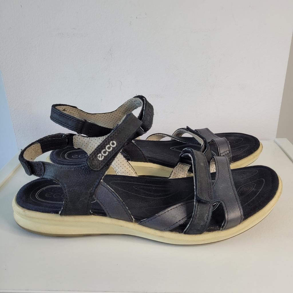 ECCO sandalen Cruise maat 39 zwart velcro sluiting, Ecco, Zwart, Zo goed als nieuw, Sandalen of Muiltjes