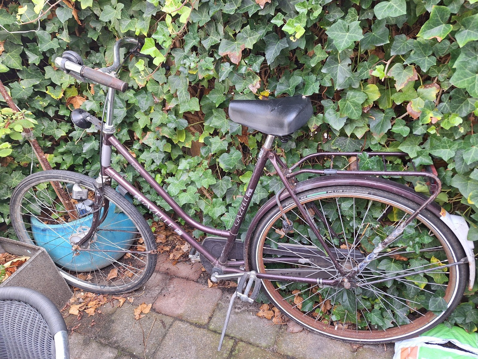 stationsfiets fiets gazelle, Terugtraprem, Gebruikt, Ophalen of Verzenden, Handrem