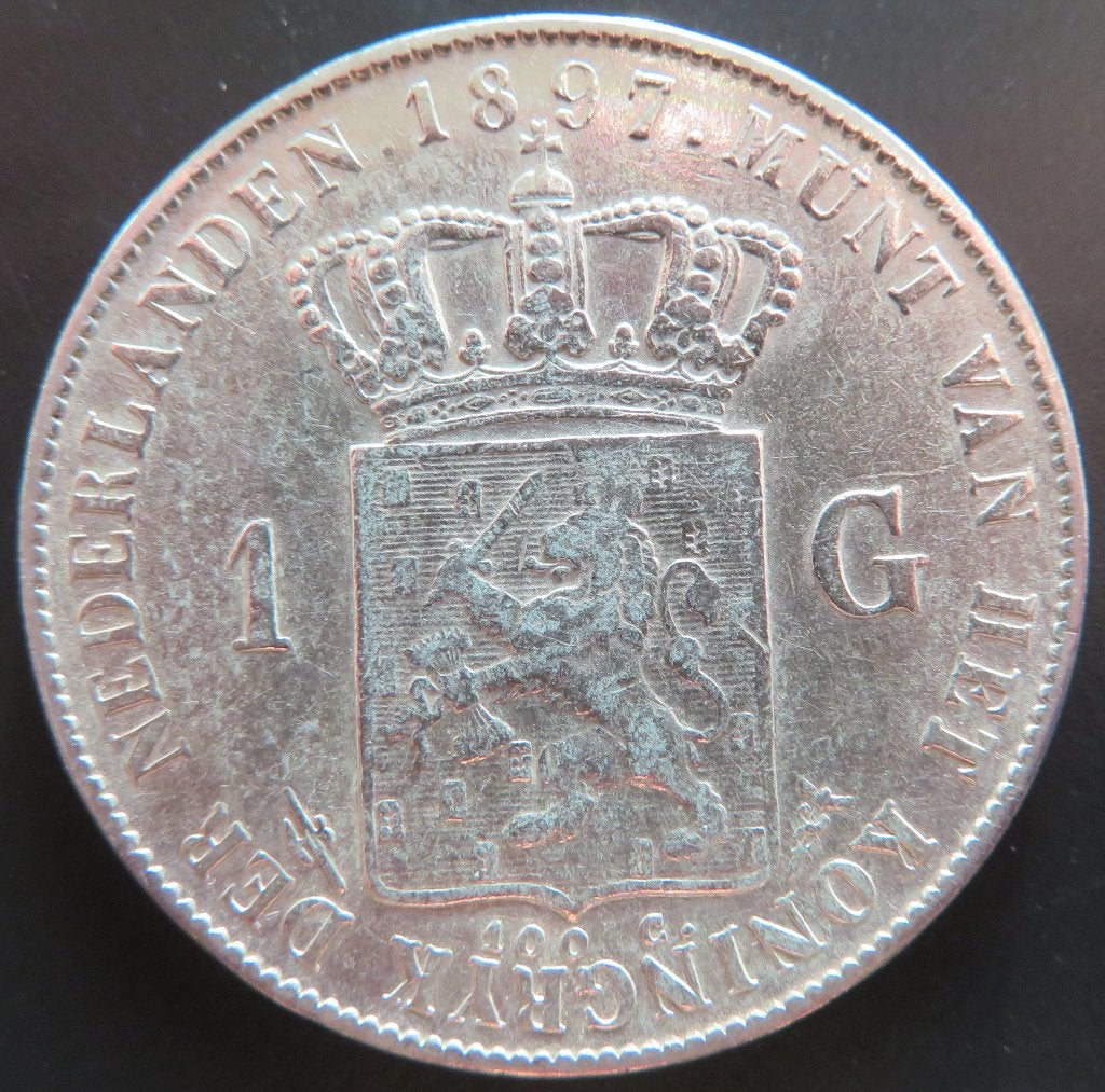 Gulden 1897, 1 gulden, Verzenden, Zilver, Koningin Wilhelmina