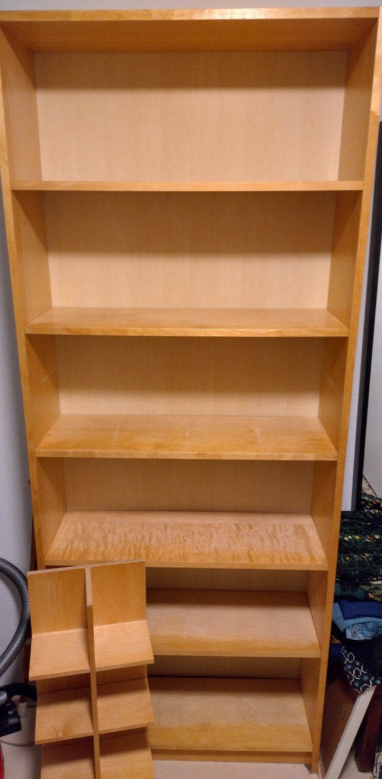 Blank houten Billy boekenkast van I K E A, Ophalen, Met plank(en), Gebruikt, Modern, functioneel