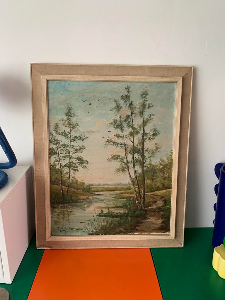 Olieverf op canvas gesigneerd 1972, Ophalen of Verzenden