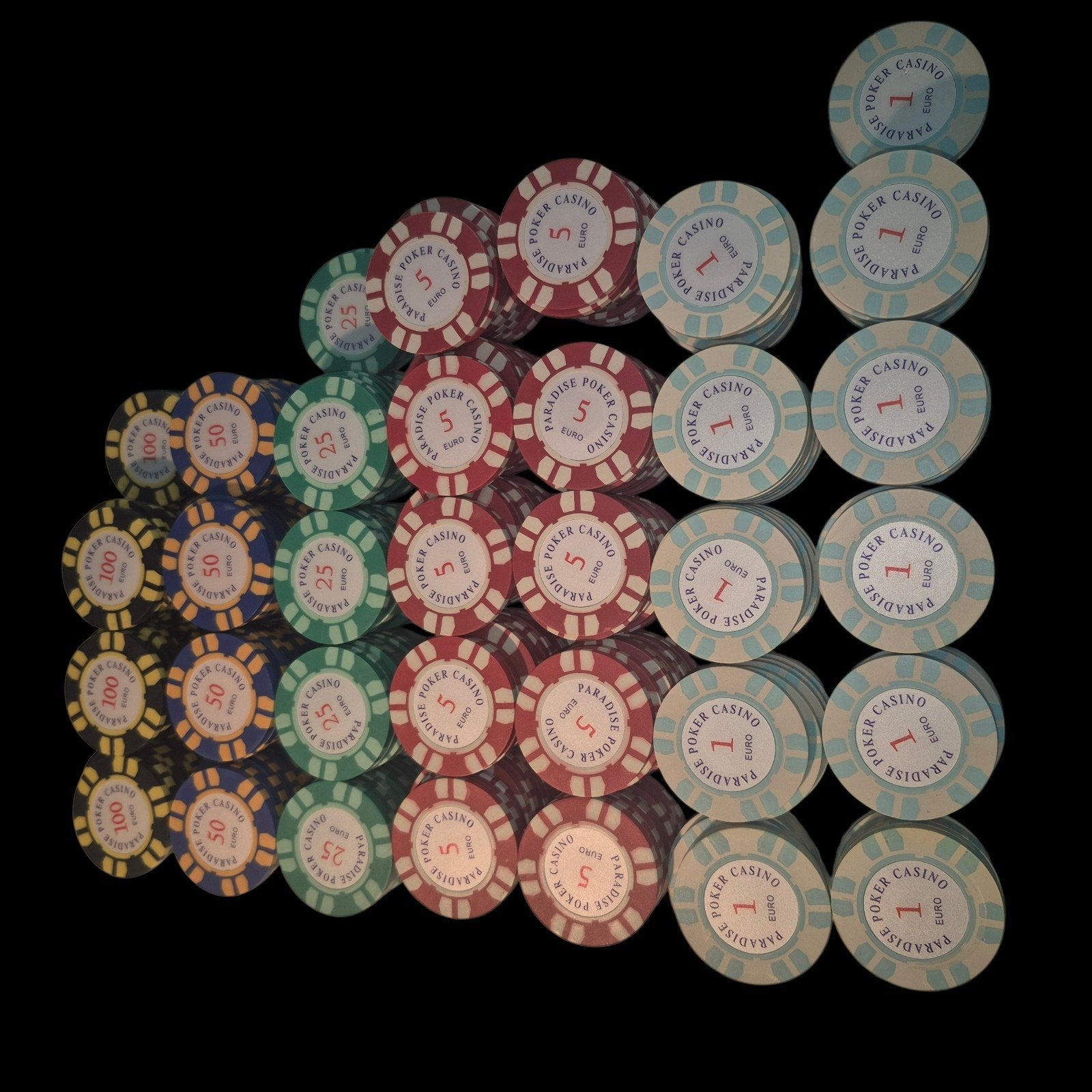 Paradise Poker Casino Fiches Set 318 stuks, Vijf spelers of meer, Ophalen of Verzenden, Zo goed als nieuw, Paradise Poker Casino