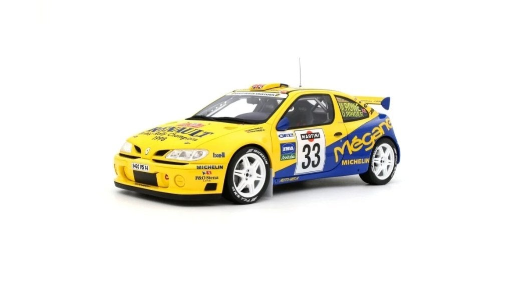 Renault Megane Maxi Geel, San Remo 1998 (M. Rowe) OttOmobile, OttOMobile, Rue de L' Ecusson 2, 56120 Josselin France, Nieuw, Ophalen of Verzenden