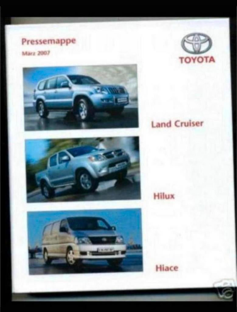 Toyota persmap Land Cruiser / Hilux / Hiace – 2007 (Duits), Ophalen of Verzenden, Zo goed als nieuw, Toyota