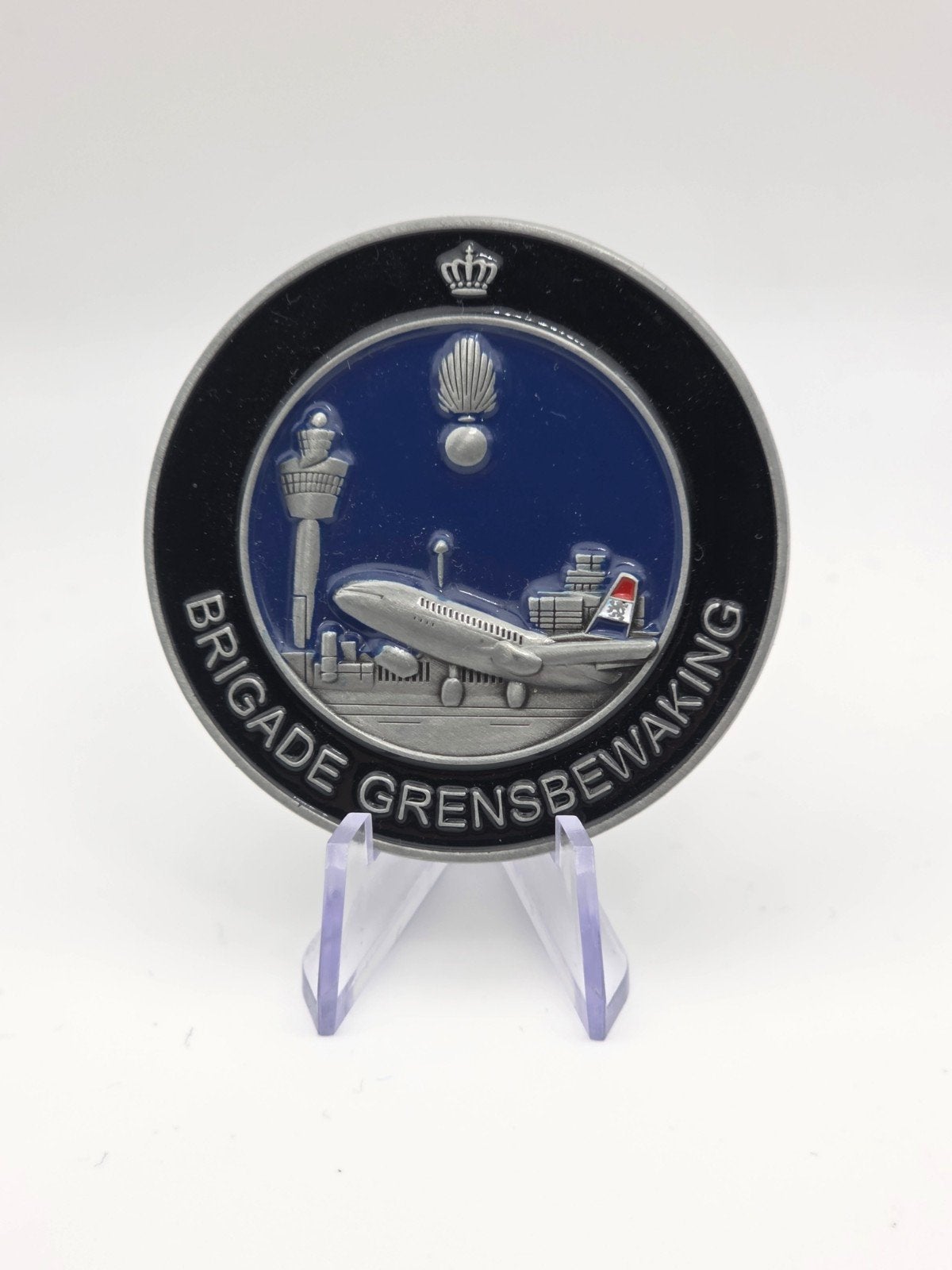 Challenge Coin Koninklijke Marechaussee Grensbewaking, Ophalen of Verzenden, Zo goed als nieuw