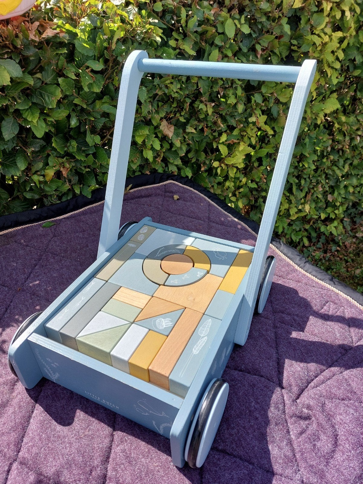 Little Dutch Houten Loopwagen met Blokken - Ocean, Kinderen en Baby's, Speelgoed | Houten speelgoed, Ophalen