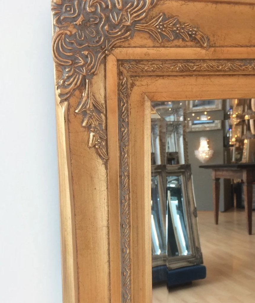 Wij gaan stoppen Barok spiegel Milano Goud /zilver 65 x 75, Verzenden, Nieuw, Minder dan 100 cm, Rechthoekig