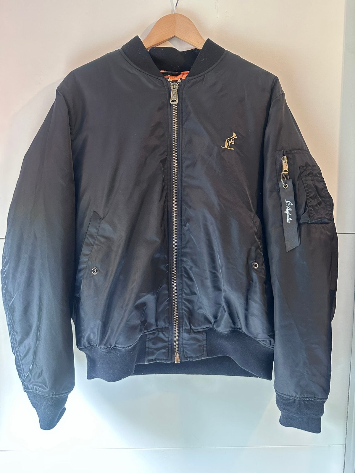 Bomber jack Australian L, Ophalen of Verzenden, Zo goed als nieuw, Maat 52/54 (L), Zilver